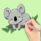 Coloring Book: Two Koalas